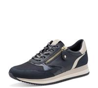 Jana Zapatillas Planas con Cremallera para Mujer Vegan Navy 38