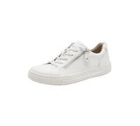 Jana Zapatillas Planas con Cremallera Veganas para Mujer, Blanco y Plateado, 39 EU