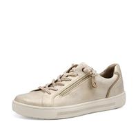 Jana Zapatillas Planas con Cremallera Veganas para Mujer, Dorado, 38 EU Ancho