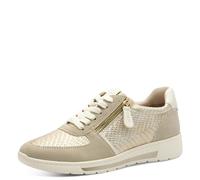 Jana Zapatillas Planas para Mujer, Veganas, Gold Met Str, 39 EU
