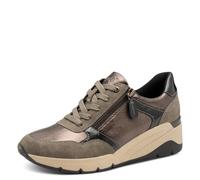 Jana Zapatillas Veganas Laced para Mujer, Color Pardo, 38 EU, Taupe Comb, 38 EU