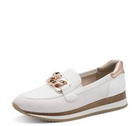 Jana Zapatillas veganas para mujer con suela gruesa, color blanco/oro rosa, talla 36 EU, blanco, oro rosa, 36 EU