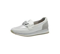 Jana Zapatillas Veganas para Mujer con Suela Gruesa, Color Blanco/Plateado, Talla 39 EU, Blanco y Plateado, 39 EU