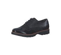 Jana Zapatos con Cordones para Mujer Oxford Lacado, Ancho H, Varios Anchos, Color Negro., 41 EU