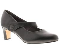 Jana Zapatos de Mujer con Correa 8-22473-41, Bomba, Negro sintético, 38 EU Ancho