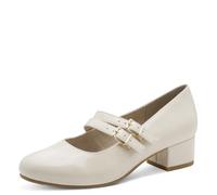 Jana Zapatos de tacón para Mujer con Correa Vegana 8-24366-45, Patente Marfil, Talla 41 EU