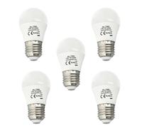 Janadei - Pack de 5 x Bombillas LED mini G45, Casquillo E27, 7W (equivale a 60W), 630 Lúmenes para Lámparas de Techo, Lámparas de Mesilla, Dormitorio, Salón, Navidad (Blanco Neutro 4200K)