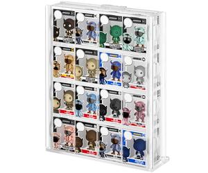 Janaden Funda Protectora de Pantalla acrílica Compatible con Juegos Funko Bitty Pop, Soporte Elevador de exhibición de plexiglás Transparente, Estante Flotante montado en la Pared para Mini Figuras,