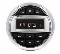 Janasiba 1 unidad de radio Bluetooth estéreo para barco de color negro para medidor de yates ATV UTV Cart Motocicleta Impermeable FM AM Reproductor de audio digital, 500429046