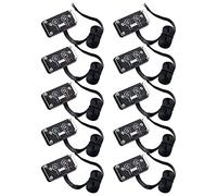 Janasiba 10 conmutadores de escritorio para ordenador, interruptor de encendido externo + botón de reinicio