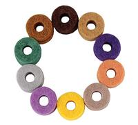 Janasiba 10 Piezas/Paquete Soporte de Platillos Arandela de Fieltro Reemplazo de Almohadilla Redonda Blanda para Conjunto de Tambores Platillos (Color Aleatorio)