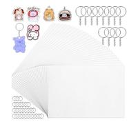 Janasiba 100 hojas de plástico retráctiles, hojas de papel termorretráctil en para manualidades creativas con niños