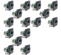 Janasiba 15 adaptadores de terminales RJ45 hembra para montaje en panel, tipo D RJ45 8P8C hembra a abrazadera de 8 pines