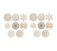 Janasiba 16 paquetes de 14 cm de placa de pared con forma de vida posavasos de pared arte DIY posavasos hacer geometría