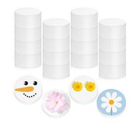 Janasiba 16 Unidades Círculos Espuma, Discos Espuma Poliestireno, Cilindros Espuma para Manualidades, Bloque Redondo de Espuma para Manualidades, Modelado de Esculturas Artísticas