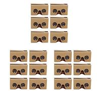 Janasiba 18 piezas serie 3D vidrios para Cardboard V2 VR 4,5-6inch Smartphone + diadema