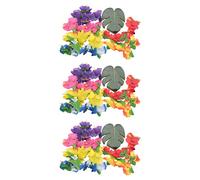 Janasiba 180 piezas accesorios tropicales de decoración de fiesta 8 pies Tropical Palm Monstera Blaetter y flores de hibisco, hoja de simulación para temática hawaiana Luau Jungle Beach