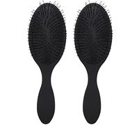 Janasiba 2 peinetas de peluquería desenredar para mujeres y hombres, para enredar los senos húmedos y secos, cerdas desenredadoras, cepillo de pelo negro caliente