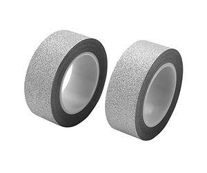 Janasiba 2 x 10 m Glitter Washi Tape Stick autoadhesivo manualidades papel plateado