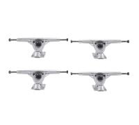 Janasiba 2 x 7 Longboard Trucks Skateboard Truck para puente de placa de aluminio universal Longboard Skateboard Monopatín, Plata