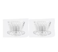 Janasiba 2 x B75 Wave Coffee Dripper Crystal Eye Pour sobre filtro de café PCTG 1-2 tazas Cafetera Aumente la uniformidad Transparente