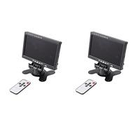 Janasiba 2 x monitores portátiles 7 monitores 1024 x 600 compatible/VGA/AV monitor fotográfico enchufe de la UE