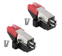 Janasiba 2 x para tocadiscos, agujas magnéticas dinámicas tocadiscos, lector de tocadiscos, accesorios de repuesto de gramófono LP de vinilo