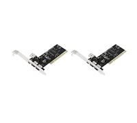 Janasiba 2 x Tarjeta Firewire de 3 puertos IEEE 1394 Adaptador PCI Firewire Tarjeta Controladora PCI IEEE 1394 para PC de sobremesa