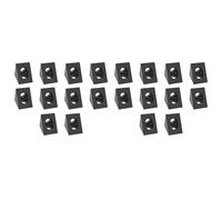 Janasiba 20 conectores de ángulo de 90 grados para impresora CNC y 3D, ranura en V DIY, esquina negra para perfil de aluminio 2020