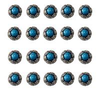 Janasiba 20 piezas Mini Turquesa Hebilla Decorativa Remaches DIY Hebilla Decorativa para DIY Fácil de Usar Azul