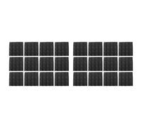 Janasiba 24 paneles de espuma acústica de carbón vegetal para aislamiento acústico, paneles de tela de espuma, relleno de estudio, 2 x 10 x 10 (negro)