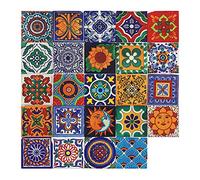 Janasiba 24 unidades auto adhesivo mosaico azulejos azulejos 3D pegatinas KüChe Baño pared pegatinas -15 x 15 cm