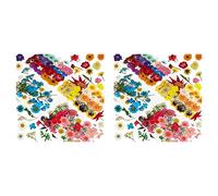 Janasiba 288 piezas Natural seco prensado flores para resina, flores secas a granel conjunto de naturaleza para vela, resina epoxi, arte DIY