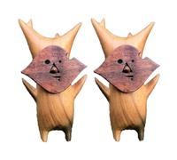 Janasiba 2PCS estatua de madera decoración resina hecha a mano estatua amante del juego, duradera, fácil de usar B
