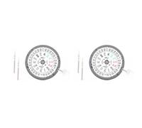 Janasiba 2X Movimiento NH36 NH36A Movimiento Mecánico Automático 3 dígitos Doble Calendario Reemplazo 4R36/7S36 Accesorios de Reloj, plata