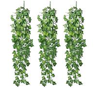 Janasiba 3 unidades de vid de ardiente de 2,95 pies de ardiente de jardín de pared verde para interior y exterior