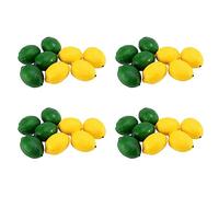 Janasiba 32 paquetes de limón fallido de limón y fruta para jarrón relleno, decoración de fiesta, color amarillo y verde