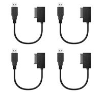 Janasiba 4 adaptadores USB PC 6P + 7P CD DVD a USB 2.0 convertidor Slimline 13 Pin Drive Cable para PC Portátil Portátil