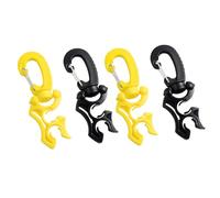 Janasiba 4 paquetes de pinza sumergible clip de soporte sumergible, doble sumergible titular con mosquetón gancho hebilla