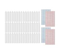Janasiba 48 tubos de pintura de aluminio vacíos de 20 ml para guardar pintura de sobra, acrílico, óleo, acuarela, gouache, con 4 hojas de etiquetas, acabado fino