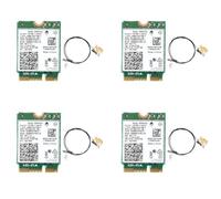 Janasiba 4X 9560NGW WLAN Card + Antena 1730Mbps Wireless AC 9560 Dual Band 2.4G + 5G BT 5.0 802.11Ac M.2 CNVI 9560NGW Adaptador Inalámbrico