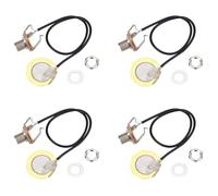 Janasiba 4X Transductor de Guitarra Acústica Pre-Cableado Amplificador Piezo Jack Accesorio de Enchufe