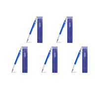 Janasiba 5 unidades de lápiz soldador de plata con 60 piezas de minas redondas de plata, marcador de metal, lápiz mecánico de carburo de metal