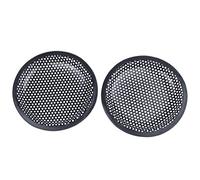 Janasiba 6,5 rejilla de metal redonda para coche, cubierta de altavoz para parrilla, color negro, 2 unidades