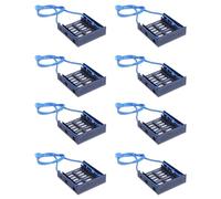 Janasiba 8 unidades 2 x USB 3.0 panel frontal con 3,5 dispositivos/HDD o 2,5-SSD/HDD a disco 5,25 para soporte óptico de bahía de unidad