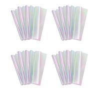 Janasiba 80 unidades 59 cm x 57 cm celofán papel de regalo de papel iridiscente película regalo papel iris flores embalaje papel ven