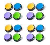 Janasiba Botones para escribir perros, botones para la comunicación, entrenamiento de perros, zumbador, juego de botones para hablar, regalo divertido, 16 unidades