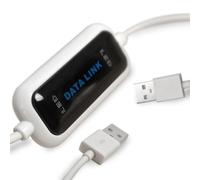 Janasiba Cable USB 2.0 para Compartir Archivos de PC A PC, Sincronizar Datos, Ratón, Teclado, Smart KM Link Net, Transferencia Directa de Archivos, Fácil de Copiar.