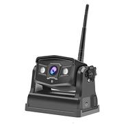 Janasiba CáMara de Respaldo InaláMbrica, WiFi CáMara de VisióN Trasera/Frontal BateríA Recargable para Remolque/CamióN/Quinta Rueda/RV