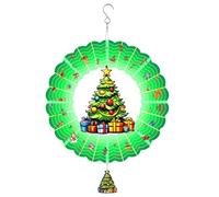 Janasiba Carillón de viento 3D colgante de Navidad para decoración de Navidad, 30,5 cm, árbol de decoración de jardín para Navidad